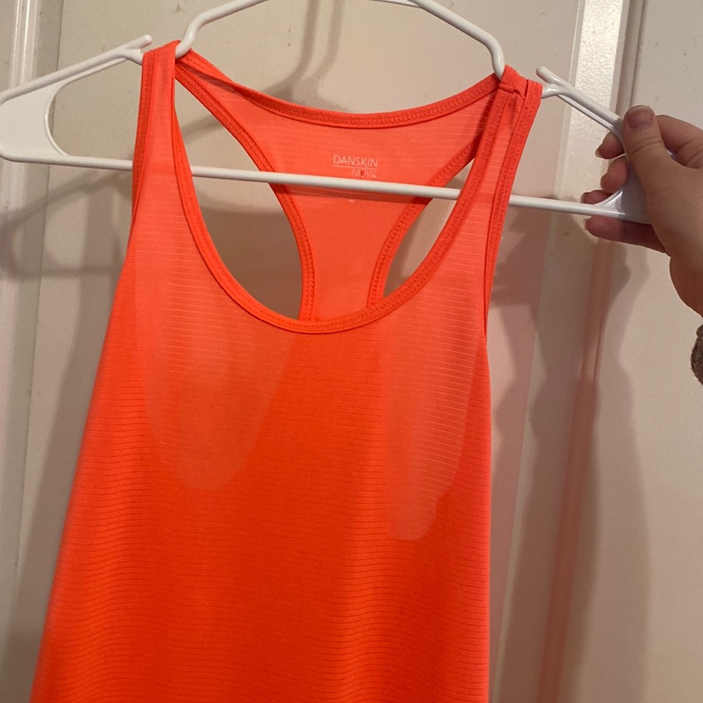 Danskin orange tank top dri fit
